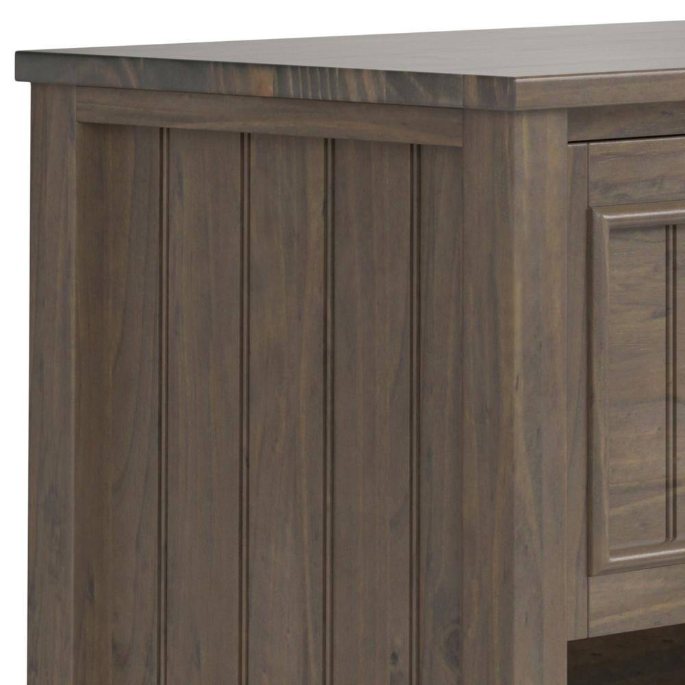 Lev Transitional Smoky Brown Solid Wood 24" Bedside Nightstand