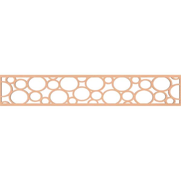 Ekena Millwork Hemingway Fretwork 0.25 in. D x 46.625 in. W x 8 in. L Alder Wood Panel Moulding