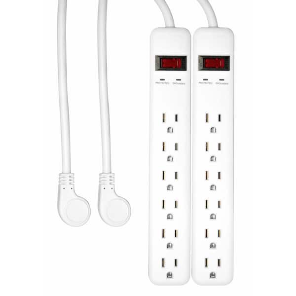 PRIVATE BRAND UNBRANDED 6-Outlet Surge Protector (2-Pack)