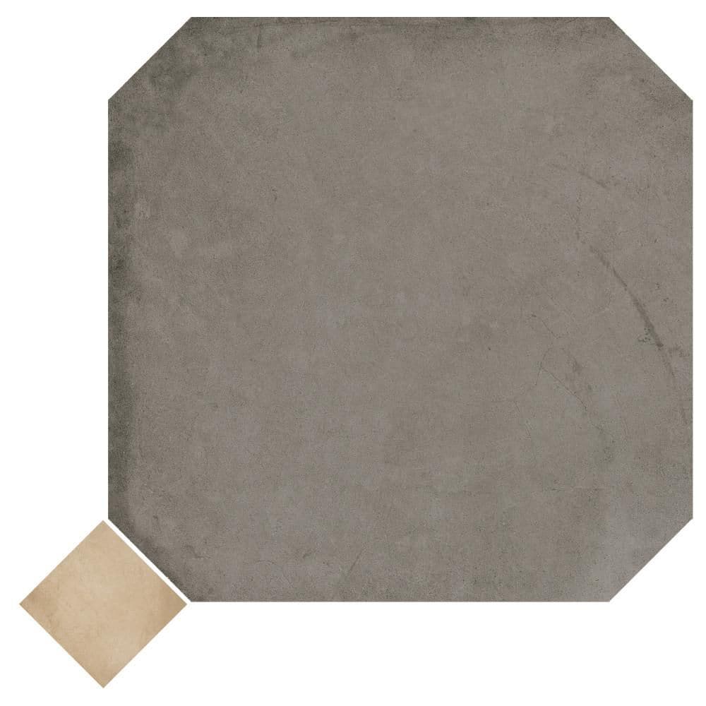 Laverton Octagon Grafito with Taco Beige 8 in. x 8 in. Porcelain Floor and Wall Take Home Tile Sample price history on PriceWatchPro