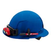 BOLT Blue Type 1 Class C Full Brim Vented Hard Hat with 4-Point Ratcheting Suspension (5-Pack)