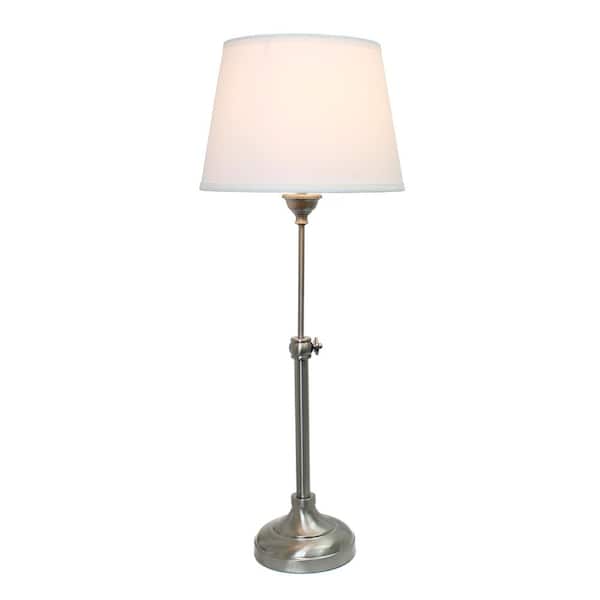 Elegant Designs 59 In Brushed Nickel, Adjustable Bedside Floor Lamp Uk