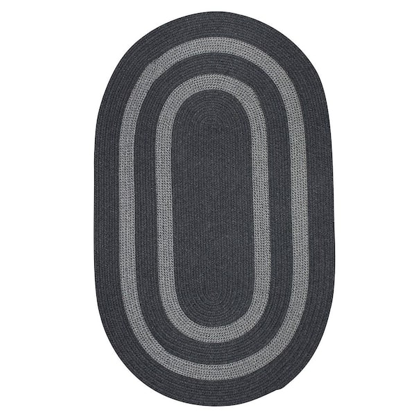 Home Decorators Collection Paige Charcoal 2 ft. x 3 ft. Oval Area Rug