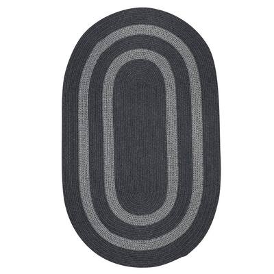 Paige Charcoal 6 ft. x 6 ft. Round Braided Area Rug