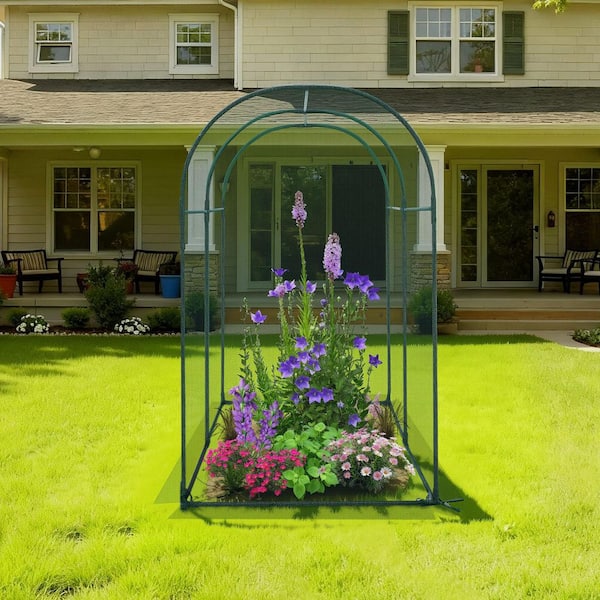 Crop Cage, 5.9 x 2.98 x 4.9 ft. Plant Protection Tent with Zippered Door, Wind-Resistant Tall Crop Cage, Easy to Install