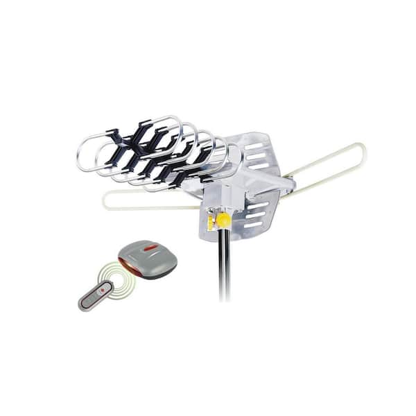BoostWaves Outdoor Amplified Antenna 150-Mile Range 360° Rotation Wireless Remote Boost Your HDTV