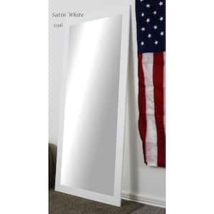Large White Composite Modern Mirror (60 in. H X 21 in. W)