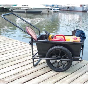Powder Coated Steel Frame iCart Dock Cart With Removable Poly Bucket