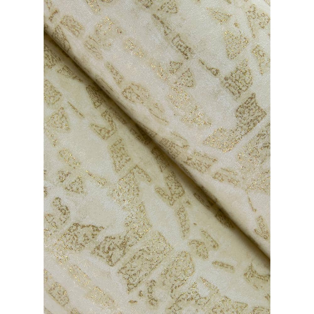Helene Gold Glitter Geometric Non-Woven Wallpaper Roll