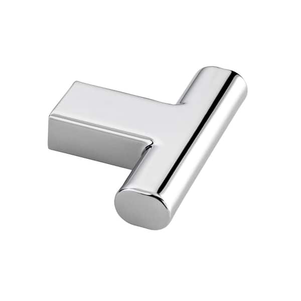 5-Pack Vail 2 in. (51 mm) Modern Chrome T-Shaped Cabinet Knob