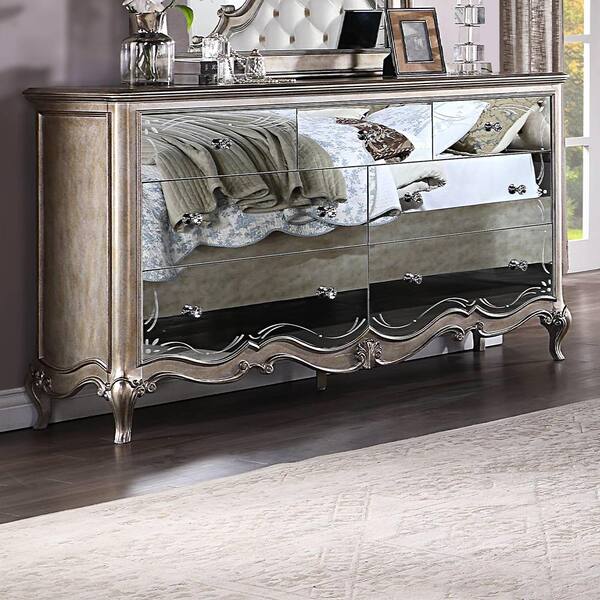 Acme mirrored furniture discount