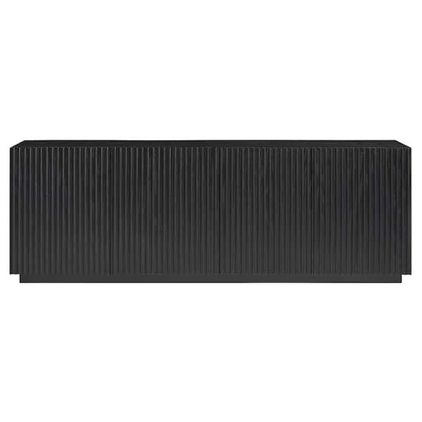 Tyler 70 in. Black Grain TV Stand Fits TV's up to 78 in.