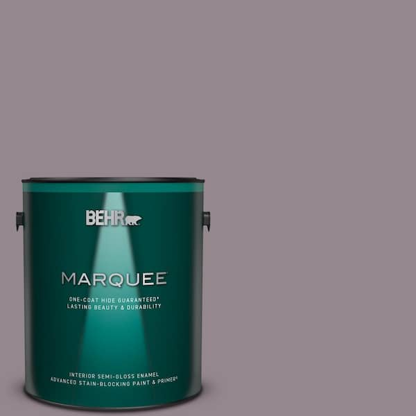 BEHR MARQUEE 1 gal. #MQ1-32 Cinema Screen One-Coat Hide Semi-Gloss Enamel Interior Paint & Primer