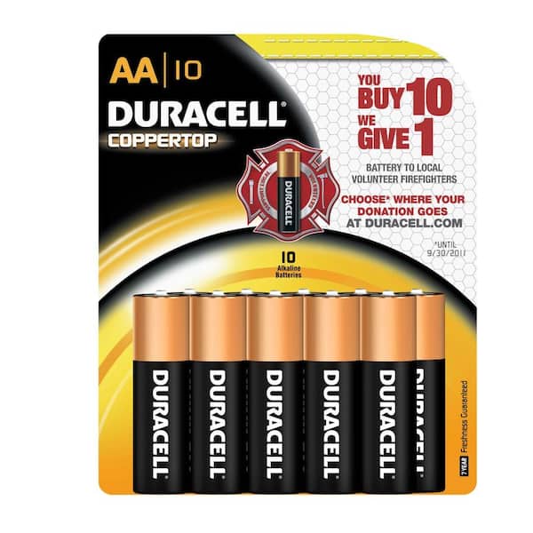 Duracell Coppertop AA Alkaline Batteries 4-Pack