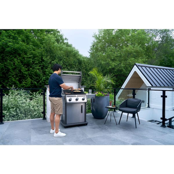 Rogue 425 3-Burner Propane Gas Grill in Stainless Steel