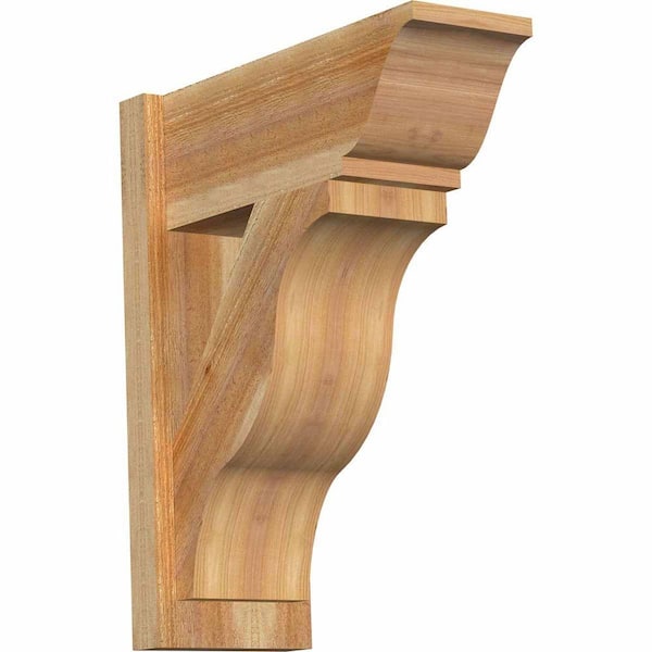 Ekena Millwork 8 in. x 24 in. x 20 in. Western Red Cedar Fuston Traditional Rough Sawn Outlooker