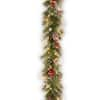 National Tree Company 9 ft. Wintry Berry Garland with Clear Lights PEWT ...