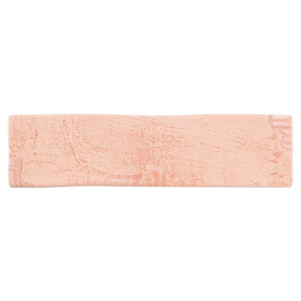 Jordal Zag Pink 3 in. x 12 in. Subway Textured Matte Ceramic Wall Tile (6.0