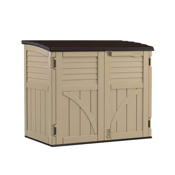 Suncast 2 ft. 8 in. x 4 ft. 5 in. x 3 ft. 9.5 in. Resin Horizontal Storage Shed