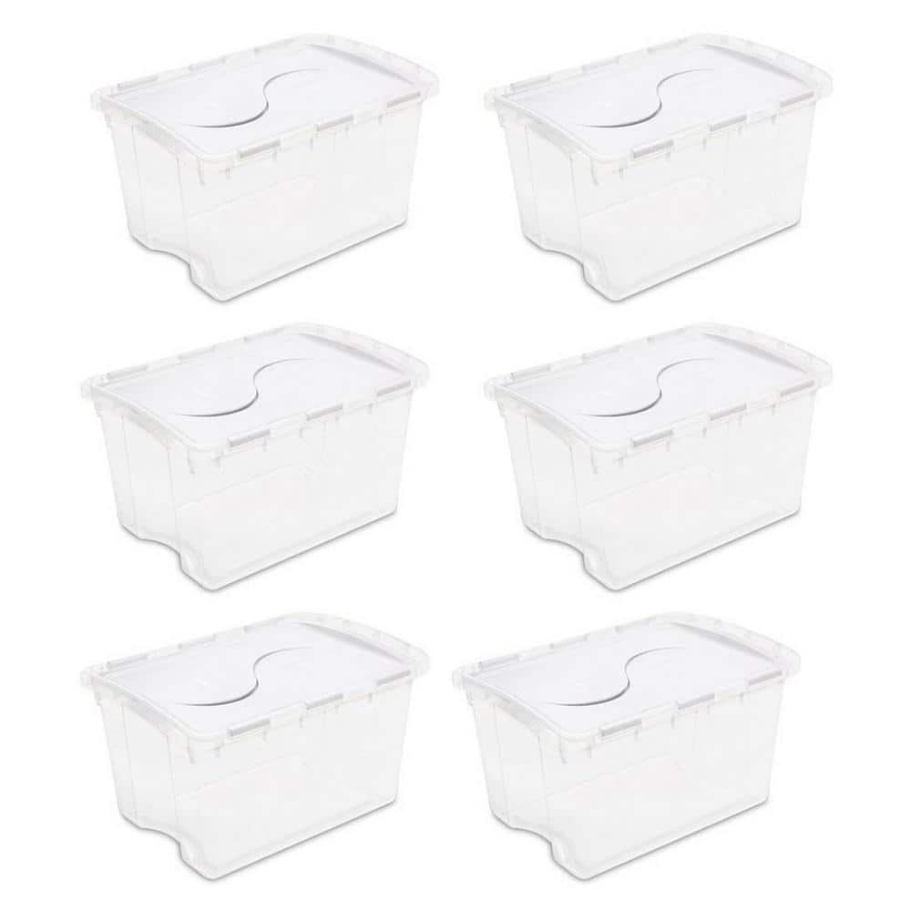 Sterilite 9.5 x 6.5 x 4 Inch Clear Open Storage Bin with Carry Handles (48  Pack), 1 Piece - Kroger