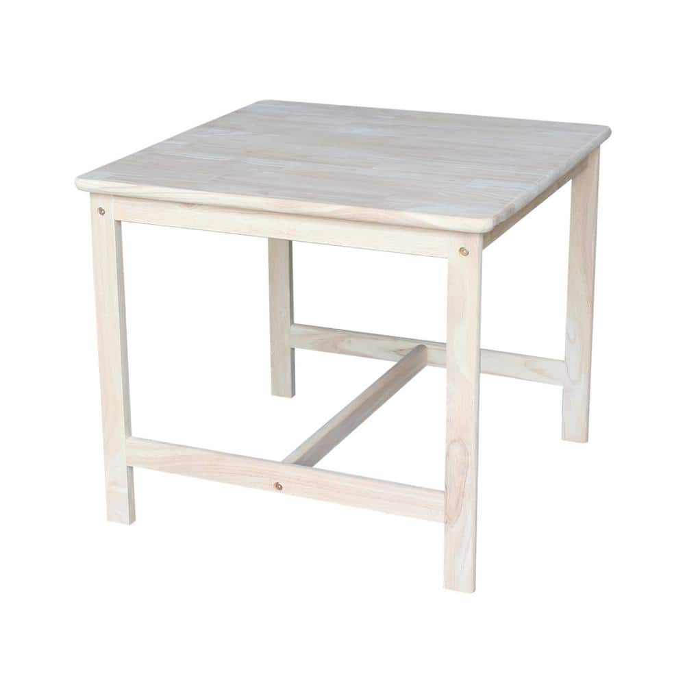 Eco-Friendly Traditional Parawood Kids 3-Piece Table and Chair Set