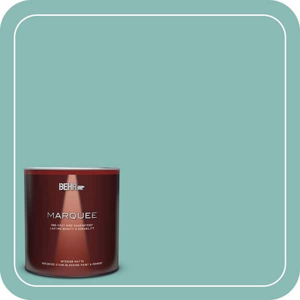 BEHR MARQUEE 1 qt. #T14-1 Ocean Liner Matte Interior Paint & Primer