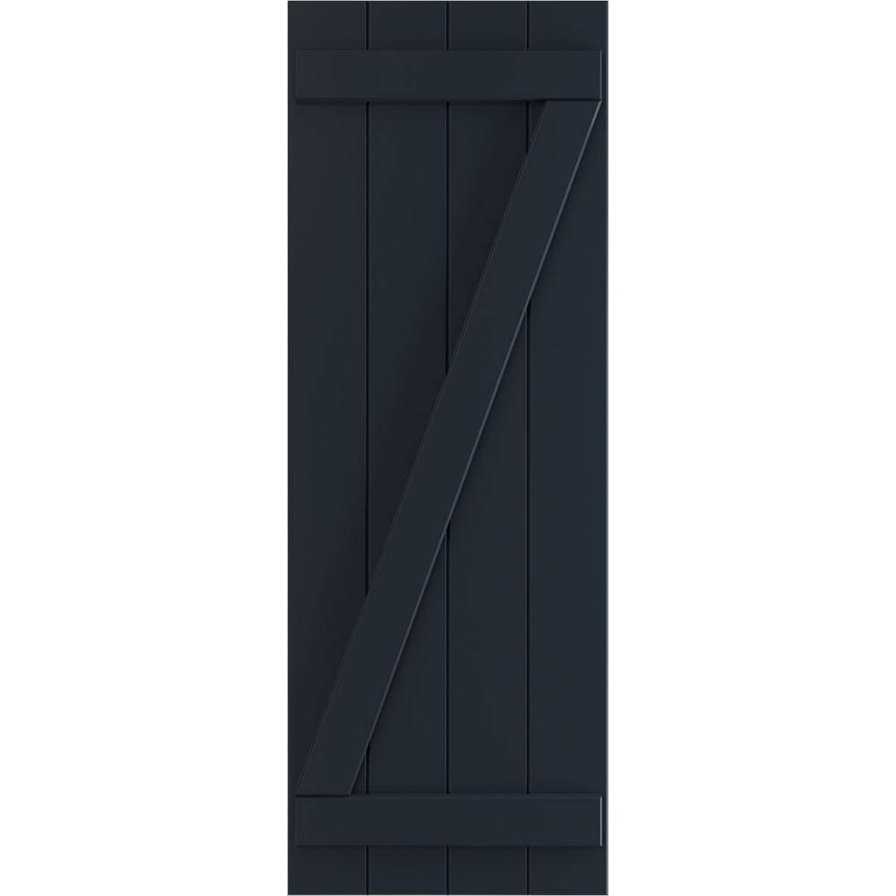 21-1/2 in. x 43 in. True Fit PVC 4-Board Joined Board and Batten Shutters with Z-Bar, Starless Night Blue (Per Pair) price history on PriceWatchPro