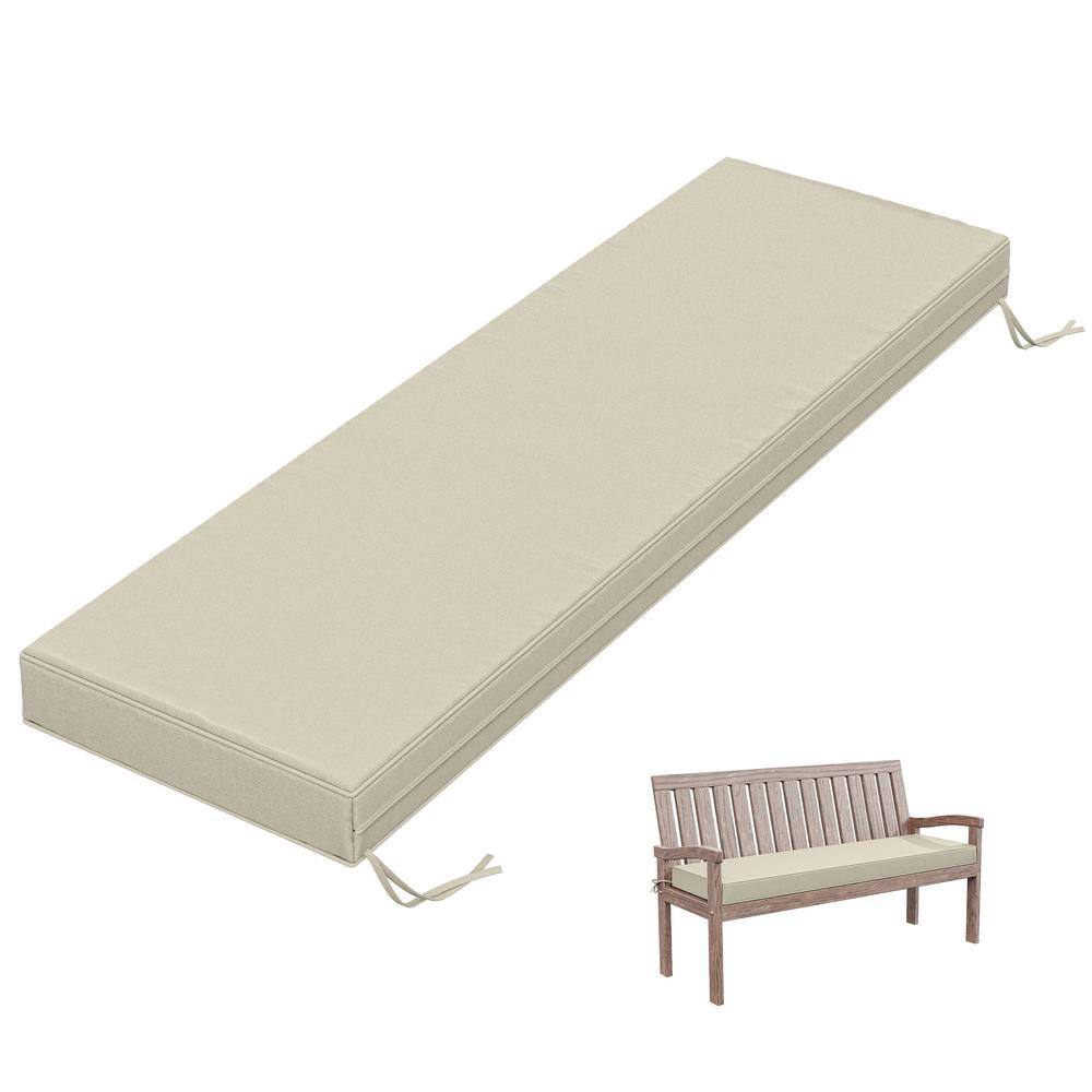 48 in. x 18 in. x 3.5 in. Rectangular Outdoor Porch Swing Bench Cushion Cream price history on PriceWatchPro
