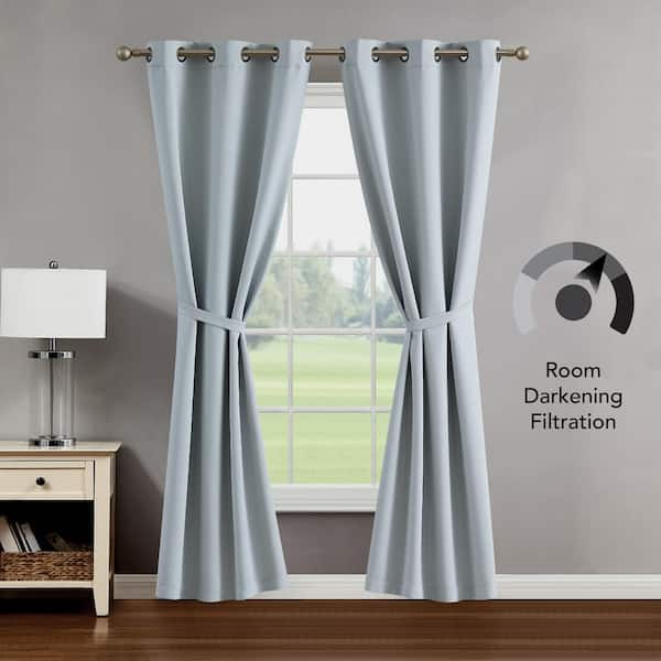 Set of 2 Heavy Weight Minimalist Blackout Curtains Thermal Curtains Beige  Hotel Grade Look Curtains Nursery Bedroom Living Room Insulating 