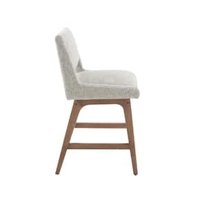 Boomerang 25 in. Light Grey Wood Counter Stool