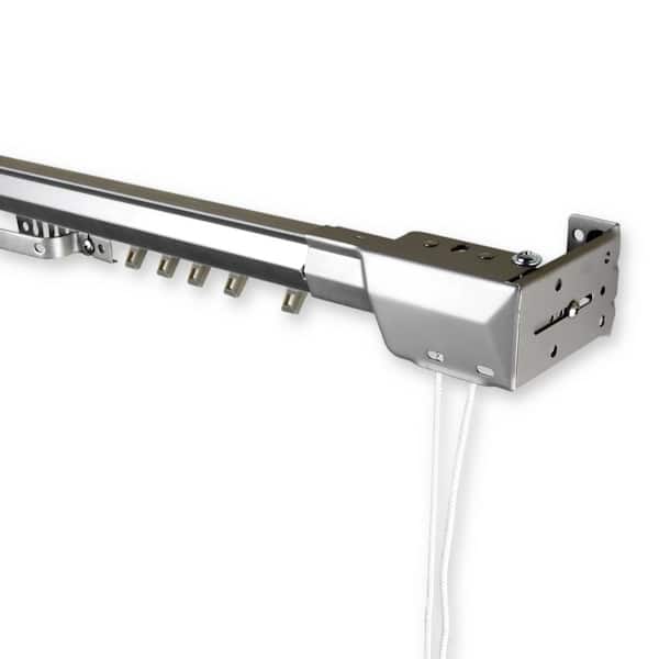 Rod Desyne Heavy Duty 48 in. - 84 in. Traverse Curtain Rod in Silver