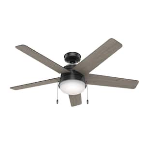Tarrant 52 in. LED Indoor/Outdoor Matte Black Ceiling Fan with Light Kit