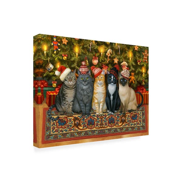 Black Cat Hiding in Christmas Tree Premium Gift Wrap Wrapping