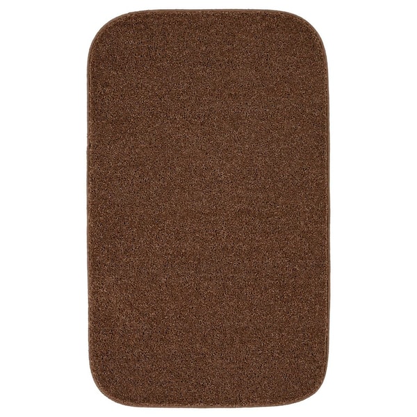 Garland Rug Sedona 24 in. x 40 in. Cinnamon Brown Solid Color Plush Polypropylene Rectangle Bath Rug