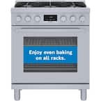 Bosch 800 Series 30 in. 3.9 cu. ft. Industrial Style Dual Fuel