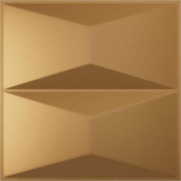 Ekena Millwork 11 7/8 in. x 11 7/8 in. Aberdeen EnduraWall Decorative 3D Wall Panel, Gold (12-Pack for 11.76 Sq. Ft.)
