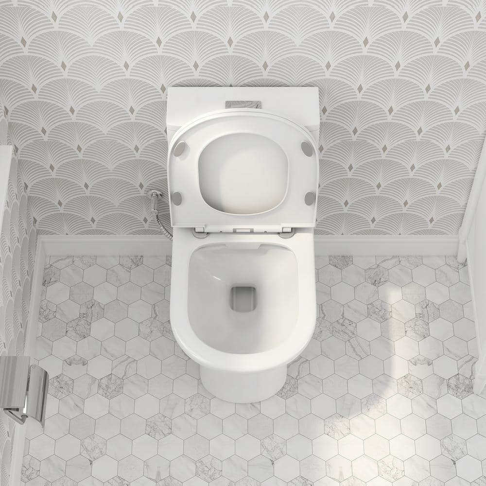 Naples White Dual Flush Compact Chair Height Elongated Toilet