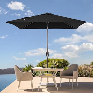 6.5 ft. x 6.5 ft. Square Patio Market Umbrella - Stylish, Sun-Protective, Enhance Your Outdoor Oasis, Black