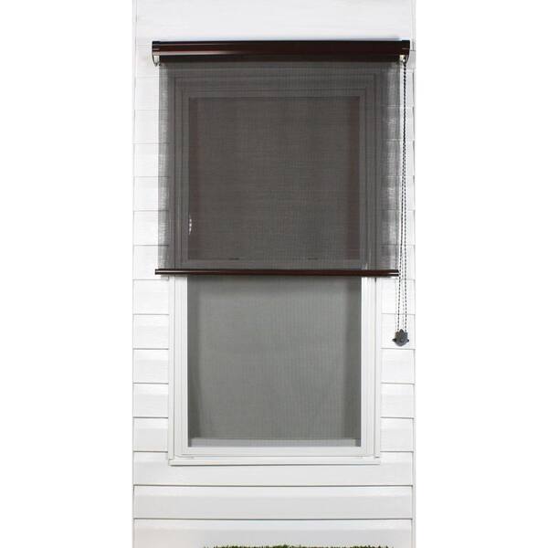Coolaroo Brown Exterior Roller Shade, 80% UV Block (Price Varies by Size)-DISCONTINUED