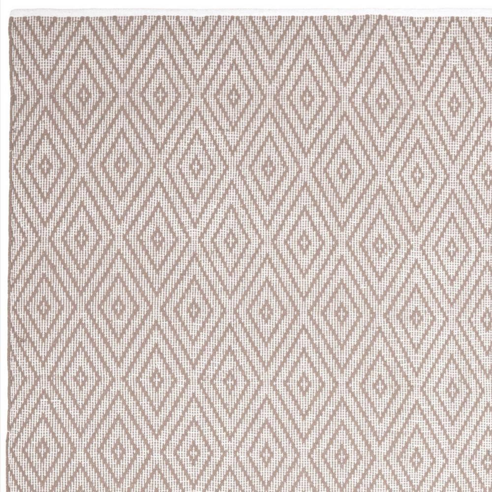 Montauk Grey and Ivory Handwoven Cotton Area Rug, 5' x 8'