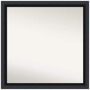 Nero Black 29.5 in. x 29.5 in. Non-Beveled Modern Square Wood Framed Wall Mirror in Black