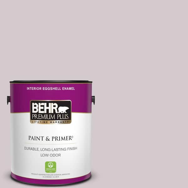 BEHR PREMIUM PLUS 1 gal. #N110-1 Dusty Lilac Eggshell Enamel Low Odor Interior Paint & Primer