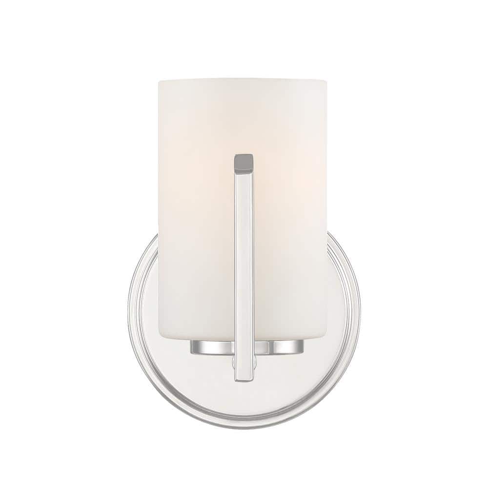 Elara Polished Nickel Geometric 7" Dimmable Sconce