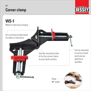 2-7/8 in. Capacity 90-Degree Corner Clamp with 1/2 in. Throat Depth