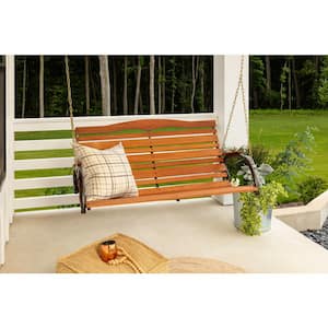 Country Garden Hardwood High Back Patio Swing Seat with Chains