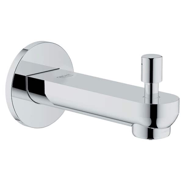 GROHE BauLoop Tub Spout with Diverter in Starlight Chrome (Valve and Handles Not Included)