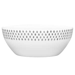 Grey Hammock 7.5 in., 47 fl. oz. (Grey) Porcelain Small Serving Bowl