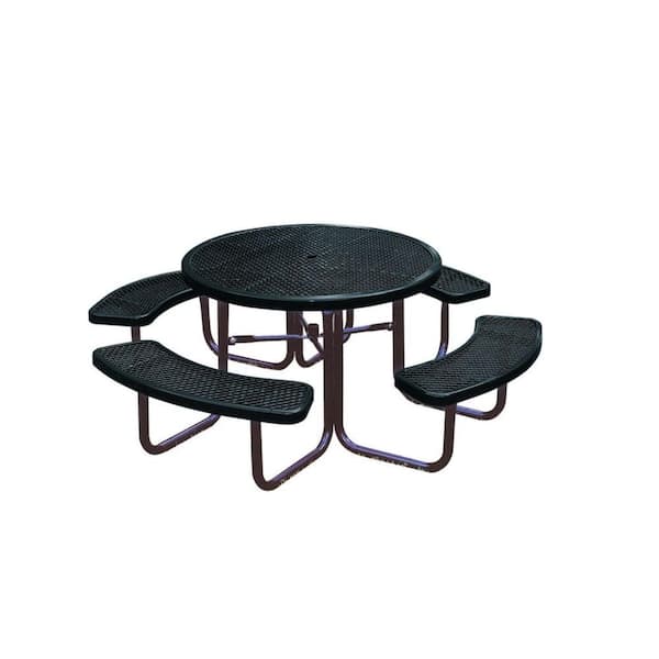 Ultra Play 46 in. Diamond Black Commercial Park Portable Round Table