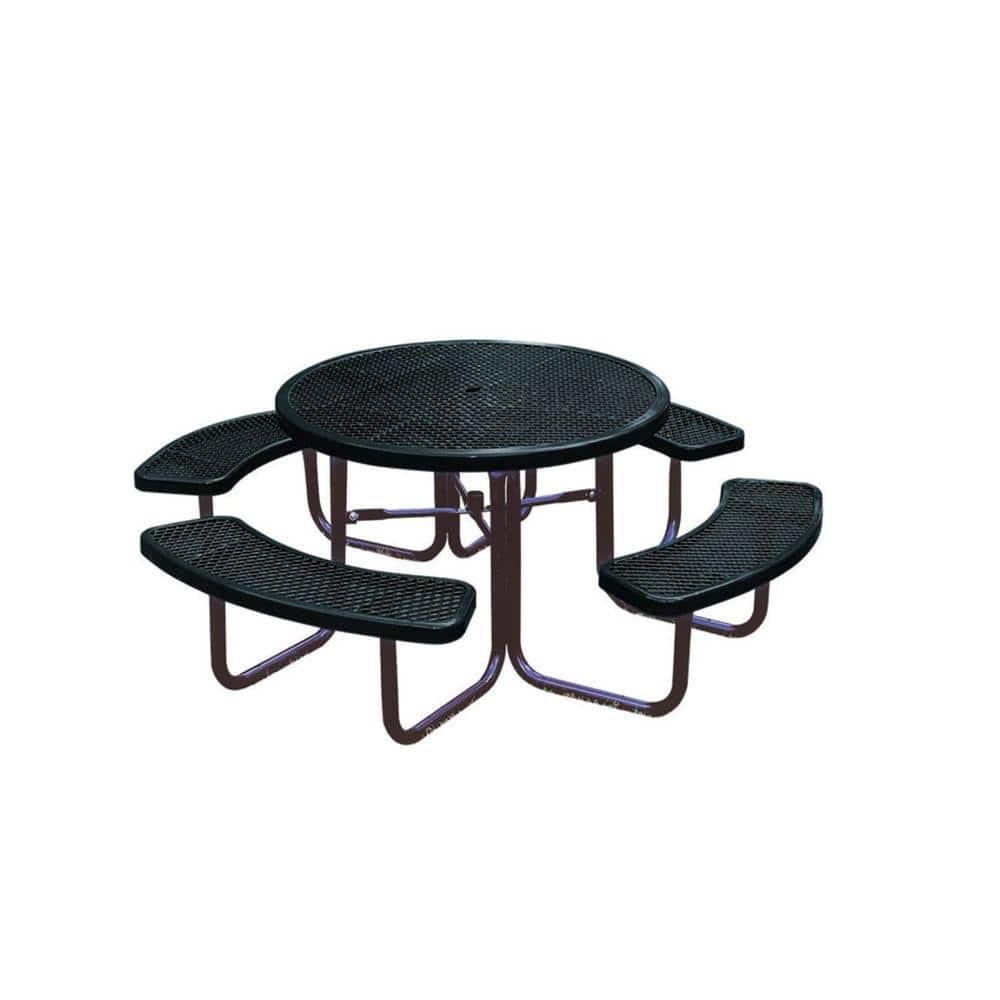 46 in. Diamond Black Commercial Park Portable Round Table price history on PriceWatchPro
