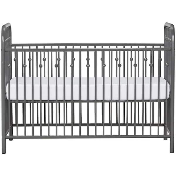 Little Seeds Monarch Hill Ivy Gray Metal Baby Crib 5972396COM